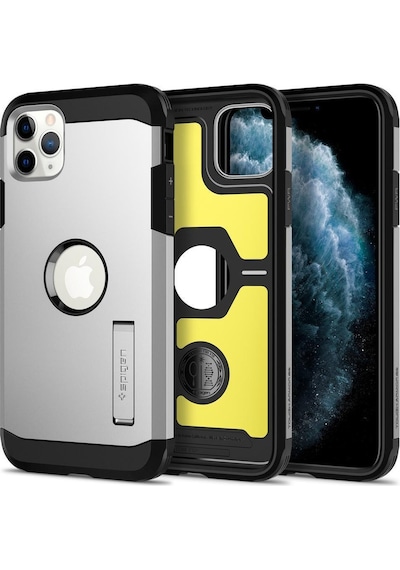 Spigen Apple Uyumlu iPhone 11 Pro İle Kılıf Tough Armor Xp Satin Silver
