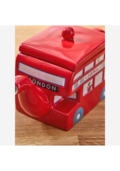 Kırmızı Stoneware Otobüs Formlu Demlik 1000 Ml