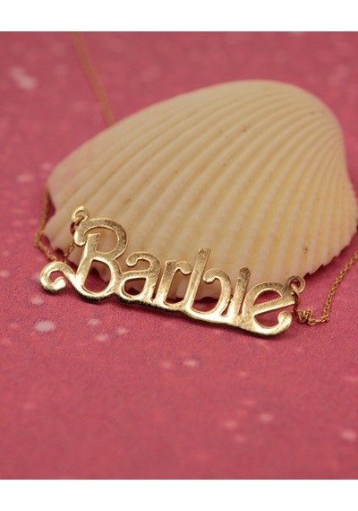 Diamine 14 Ayar Altın Barbie İsim Kolye