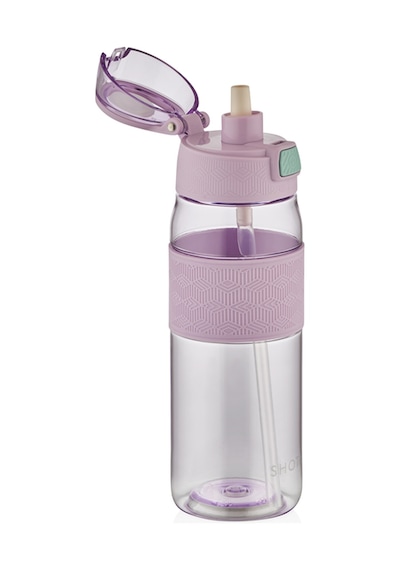 Shotay Şeffaf Kapaklı Şeritli Trıtan Matara Mor 800 Ml.
