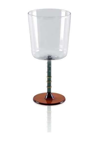 The Mia Line Şarap Kadehi Yeşil 300 Ml Şeffaf