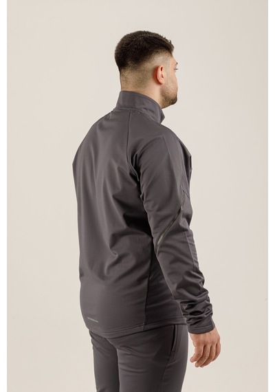 Airlife Power 22 Cr Line Tam Boy Fermuarlı Erkek Büyük Beden Dik Yaka Sweatshirt Smoked Füme