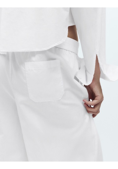 Marks & Spencer Saf Pamuklu Pijama Altı T37001864p Beyaz
