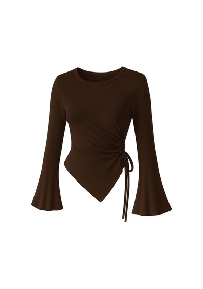 Wild Flower Acı Kahve Yuvarlak Yaka Drape Detaylı İspanyol Kol Tesettür Uyumlu Üst Bluz Acı Kahve Wild Flower Acı Kahve Yuvarlak Yaka Drape Detaylı İspanyol Kol Tesettür Uyumlu Üst Bluz Acı Kahve