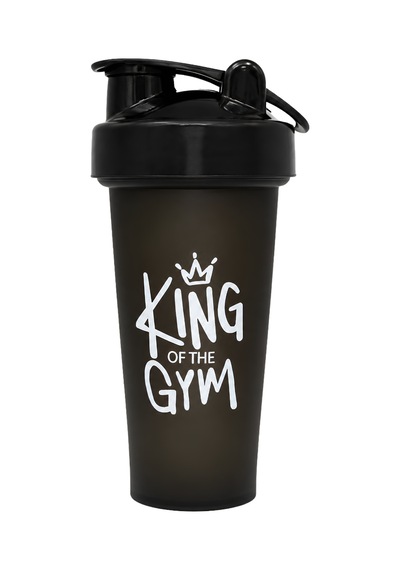 King Of The Gym Shaker 650 Ml Ölçekli Ve Sızdırmaz Kapaklı Protein Shaker 2'li Set Siyah+şeffaf