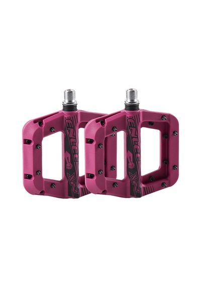 Enlee Renkli Çivili Kaymaz Platform Pedal Mtb Rulmanlı Plastik Alüminyum Pedal Ultra Hafif Mor