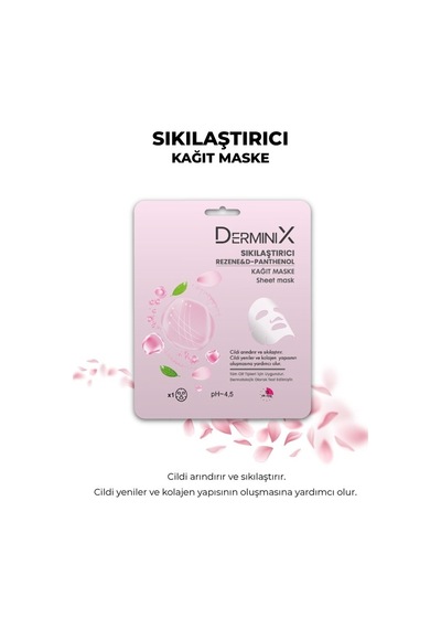 Derminix Rezene & D-Panthenol Sıkılaştırıcı Kağıt Yüz Maskesi