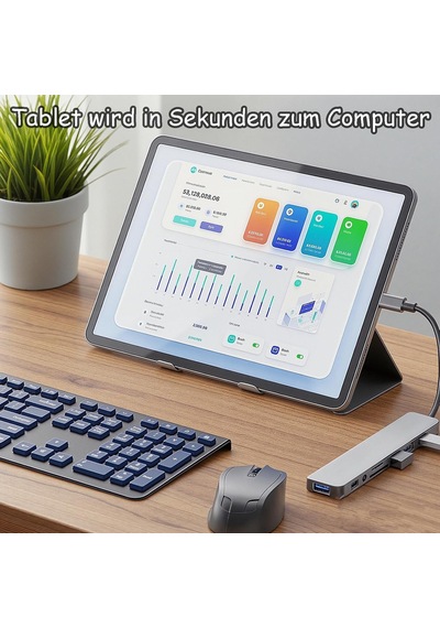 Lexroo Usb C Hub 8'i 1 Arada Usb Hub 3.0 Multiport Adaptörü, Tf/sd Kart Okuyucu