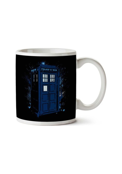 Travel In Time Tardis Doctor Who İki Tarafı Baskılı Kupa Bardak