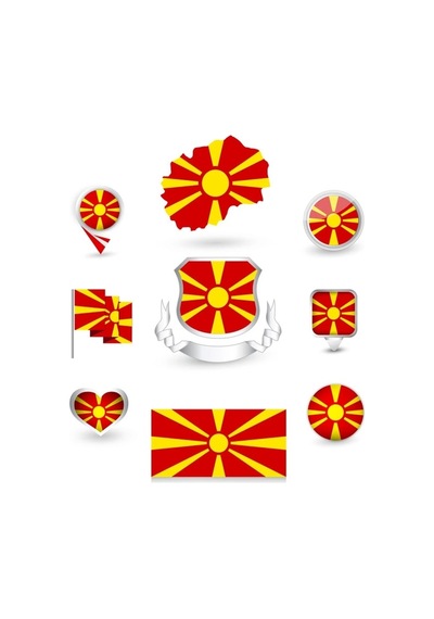 Kuzey Makedonya Sticker Set
