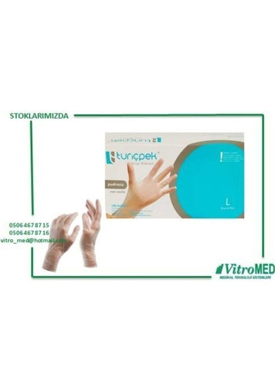 Tunçpek Vinil Pudrasız Large 100'lü Eldiven