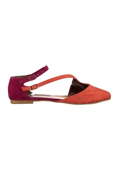 Fox Shoes Turuncu/fuşya Kadın Babet D726016902 Turuncu - Fuşya