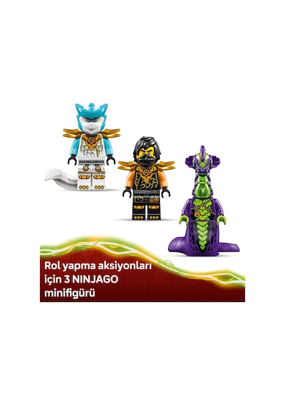 LEGO® NINJAGO® Cole’un Görev Robotu ve Ejderha Zane 71854 - 7 Yaş ve Üzeri Çocuklar için 3 Minifigür İçeren Yapım Seti (364 Parça)