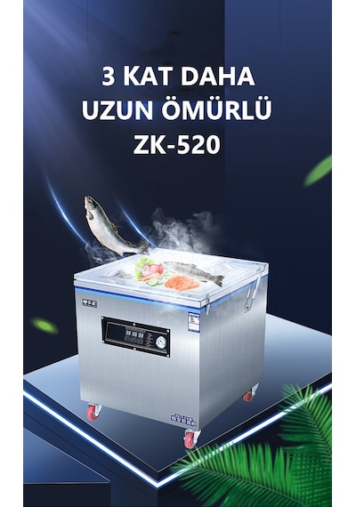 Kan-Tar ZK-520 Çift Çene Tekerlekli Vakum Paketleme Makinesi