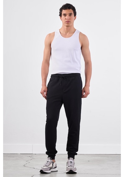 Dufy Siyah Erkek Eşofman Altı - Regular Fit Siyah
