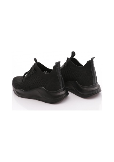 Dgn 745 Kadin Bağcikli Örgülü Sneaker Ayakkabi Siyah