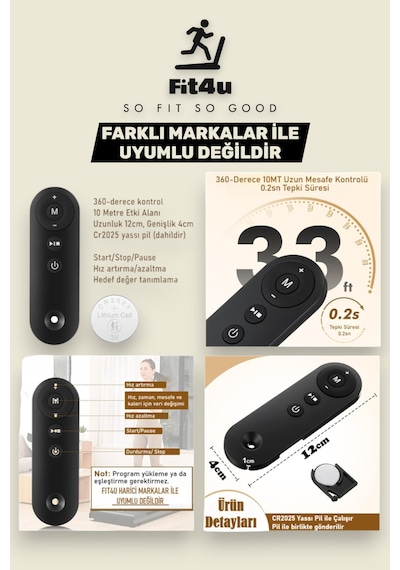 Eğim Ayarlı Tutma Kollu Ce Sertifikalı Kumandalı Adımsayar Program Bluetooth'lu 10km Hız Katlanabilir Koşu Bandı
