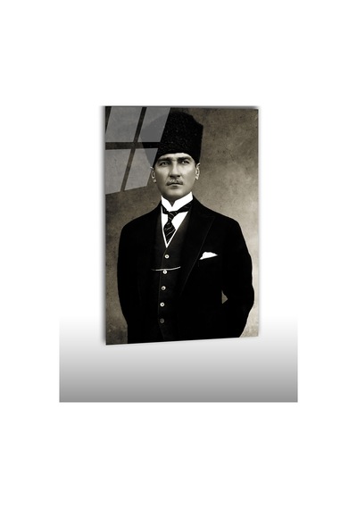Atatürk Portresi Temperli Cam Tablo, Ev Ve Ofis Duvar Dekoru Hediyelik15