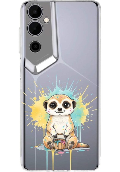 Tecno Pova Neo 2 İle Uyumlu Splash Mirket Tasarımlı Şeffaf Silikon Kılıf Şeffaf