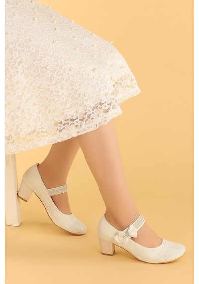 Kiko Kids 752 Çupra Günlük Kız Çocuk 4 Cm Topuklu Babet Ayakkabı 001