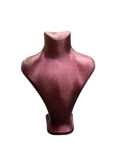 Yerli Üretim Londra Model İmera Deri Kumaş Kırmızı Renk 22/18 Cm Kolye Sergileme Mankeni Çok Renkli