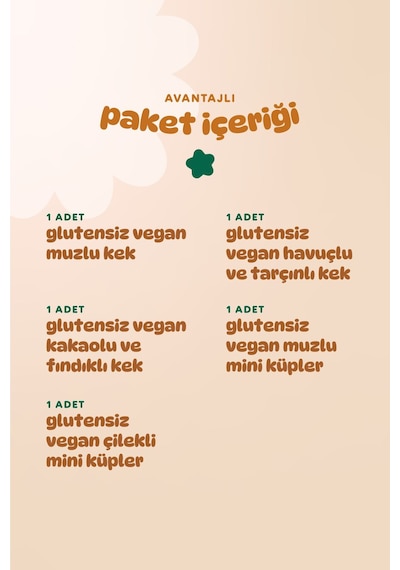Humm Organic Organik Glutensiz Vegan Kek & Mini Küp Atıştımalık 5 x 30 G