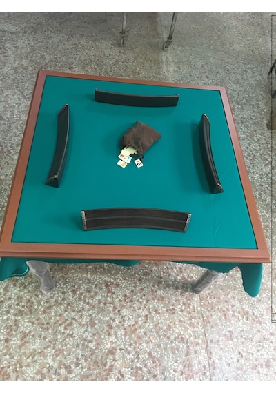 Lüx Okey Oyun Masası 100X100 CM Sökülebilir Ayak Ahşap Oval Okey