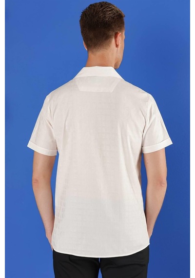 Efor G 1533 Slim Fit Beyaz Klasik Gömlek Beyaz