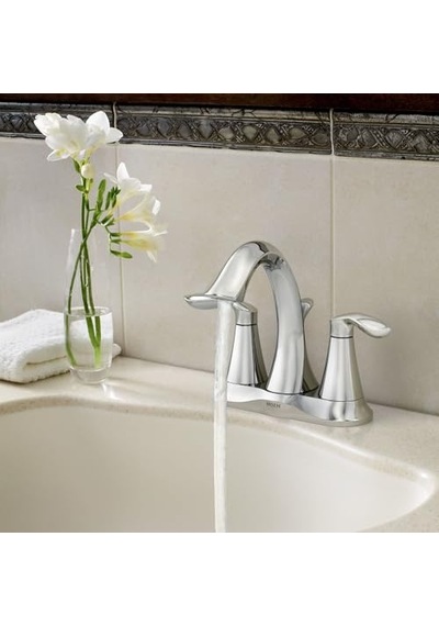 Eva Krom İki Kulplu Centerset Banyo Lavabo Bataryası Tahliye Montajlı, 6410 Diğer