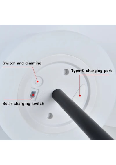 Forlife Solar Şarjlı Dekoratif Dış Mekan Led Masa Lambası