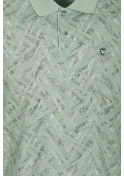 Erkek Polo Yaka Tişört Çağla Slim Fit Ribanalı Kol Pamuklu Baskılı T-shirt Ncs Jeans 1254-çağla Mint