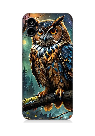 Nothing Phone 1 Baykuş Bakışı Desenli Silikon Kılıf