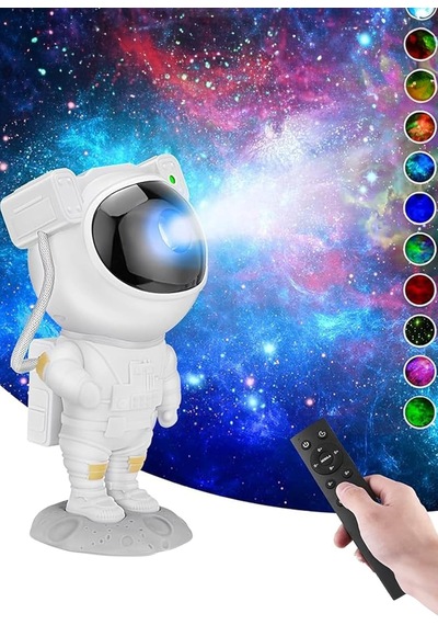 Mobee Astronot Projektör Gece Masa Lambası Gökyüzü Star Projeksiyon Kumandalı Samanyolu Aydınlatma Diğer