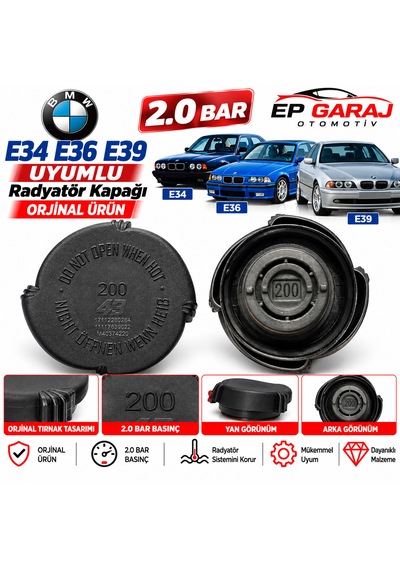 Bmw E34 E36 E39 Uyumlu  Radyatör Kapağı 2.0 Bar