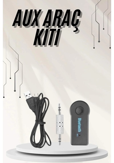 Yeni Nesil Bluetooth Aux Araç Kiti Siyah Tv Tablet Telefon Araç Araba 1 78260314