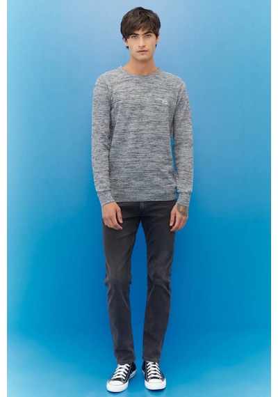 Lee Erkek Regular Fit Normal Kesim Sıfır Yaka Triko Kazak 672L212 Gri