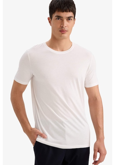 Defacto Slim Fit Tişört M6606az26spwt34 Beyaz-wt34