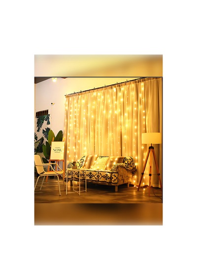 Kumandalı 8 Ayrı Moda Sahip 3mx3m 300 Cm X 300 Cm Dekoratif Perde Led Peri Led Usb Gün Işığı Gün Işığı