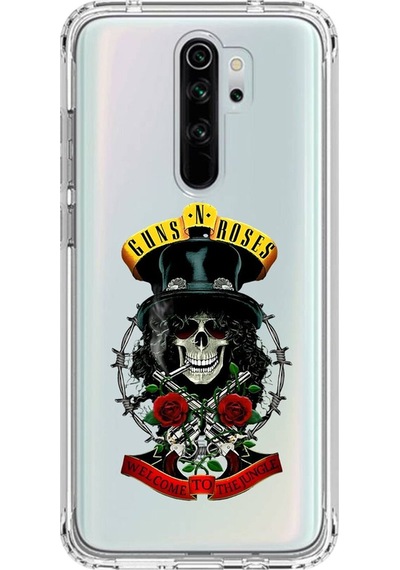 Xiaomi Redmi Note 8 Pro Uyumlu Şeffaf Kılıf Guns N' Roses Tasarımlı