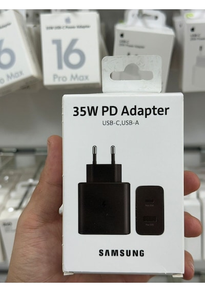 Rio Tech Samsung Uyumlu 35w Adaptör Hem Usb-a Hemde Usb-c Çoklu Girişli Şarj Adaptörü