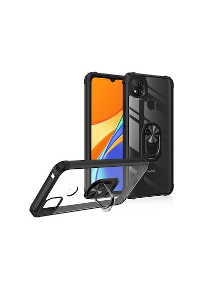 Xiaomi Redmi 9C Kılıf Şeffaf Sararmaz Yüzüklü Mola Kapak