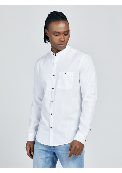 Regular Fit Erkek Gömlek U.kol Whıte-ss18