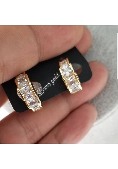 Barışgold 22Ayar Altin Kaplama Küpe N11.531 Çok Renkli