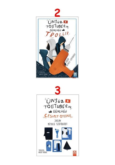 Ünsüz Youtuberın Günlüğü - Troller 2 , Ünsüz Youtuberın Günlüğü - Cesaret Oyunu 3 , 2 Kitap Set