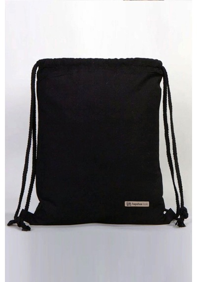 Hapshoe Look Siyah 35x40 Cm Unisex Ham Bez Büzgülü Ayakkabı Terlik Çantası Natural