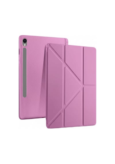 Galaxy Tab S9 Fe/s10 Fe/s10 Lite 10.9 Ile Uyumlu Kalem Bölmeli Katlanabilir Standlı Koruyucu Kılıf, Smoke Purple
