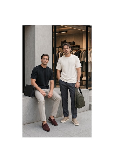 Modi Green Premium Oysho Model 2'li Unisex Regular Oversize Sıfır Yaka Tişört - Siyah - Ekru Modi Green Premium Oysho Model 2'li Unisex Regular Oversize Sıfır Yaka Tişört - Siyah - Ekru