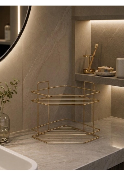 Konak Alışveriş Gold Banyo Köşelik 2 Katlı