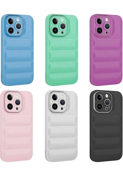 Apple Uyumlu iPhone 14 Pro Max Kılıf Kamera Korumalı Parlak Airbag'li Zore Galya Kapak Su Yeşil