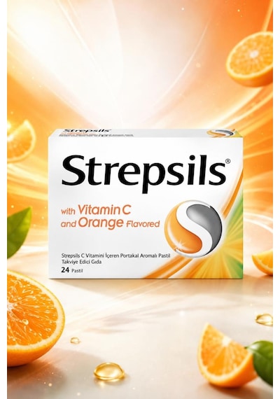 Strepsils C Vitaminli Portakal Aromalı 24 Pastil- 2 Kutu